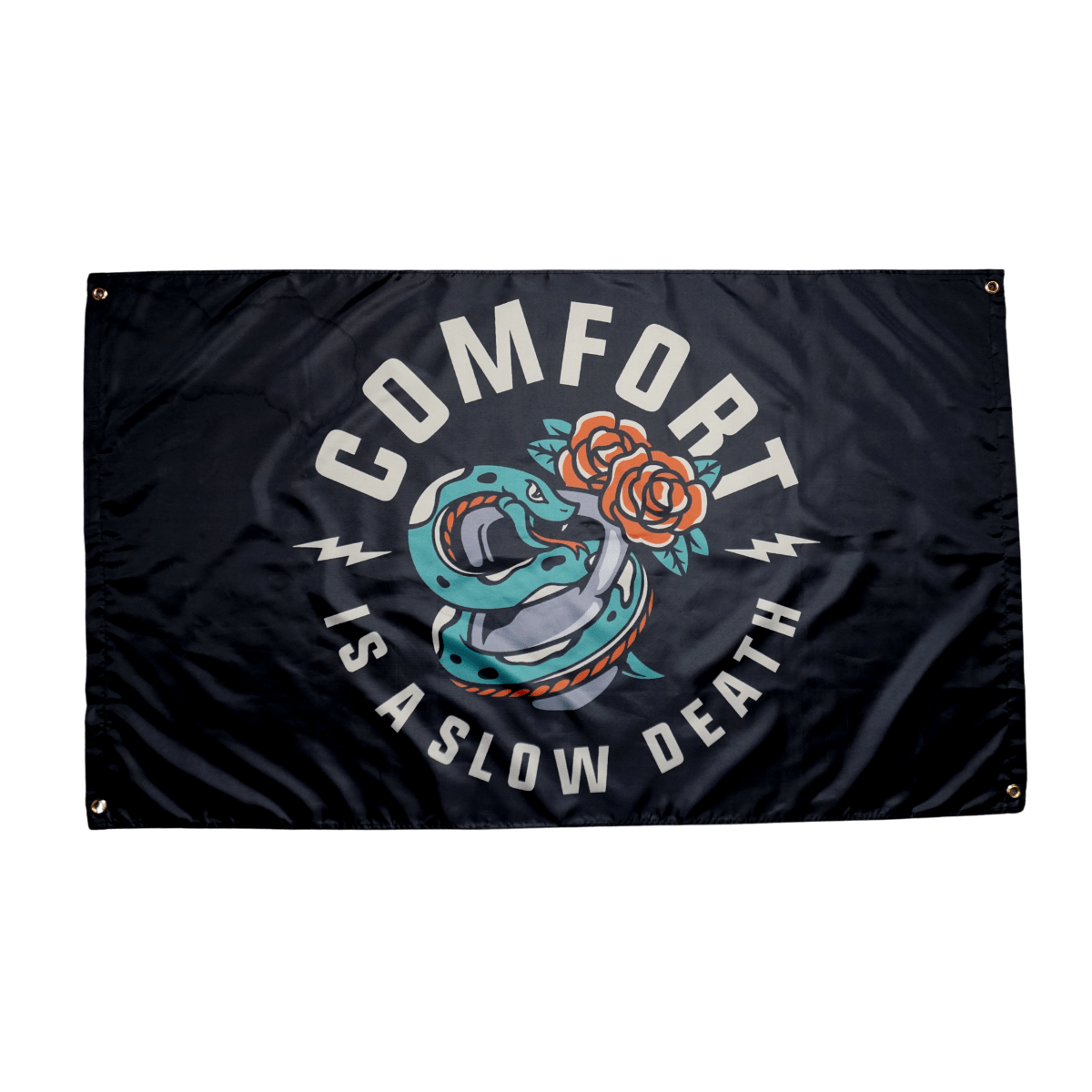 Comfort is a Slow Death Gym Flag kaufen - 2POOD Flags - Fitness Onlineshop