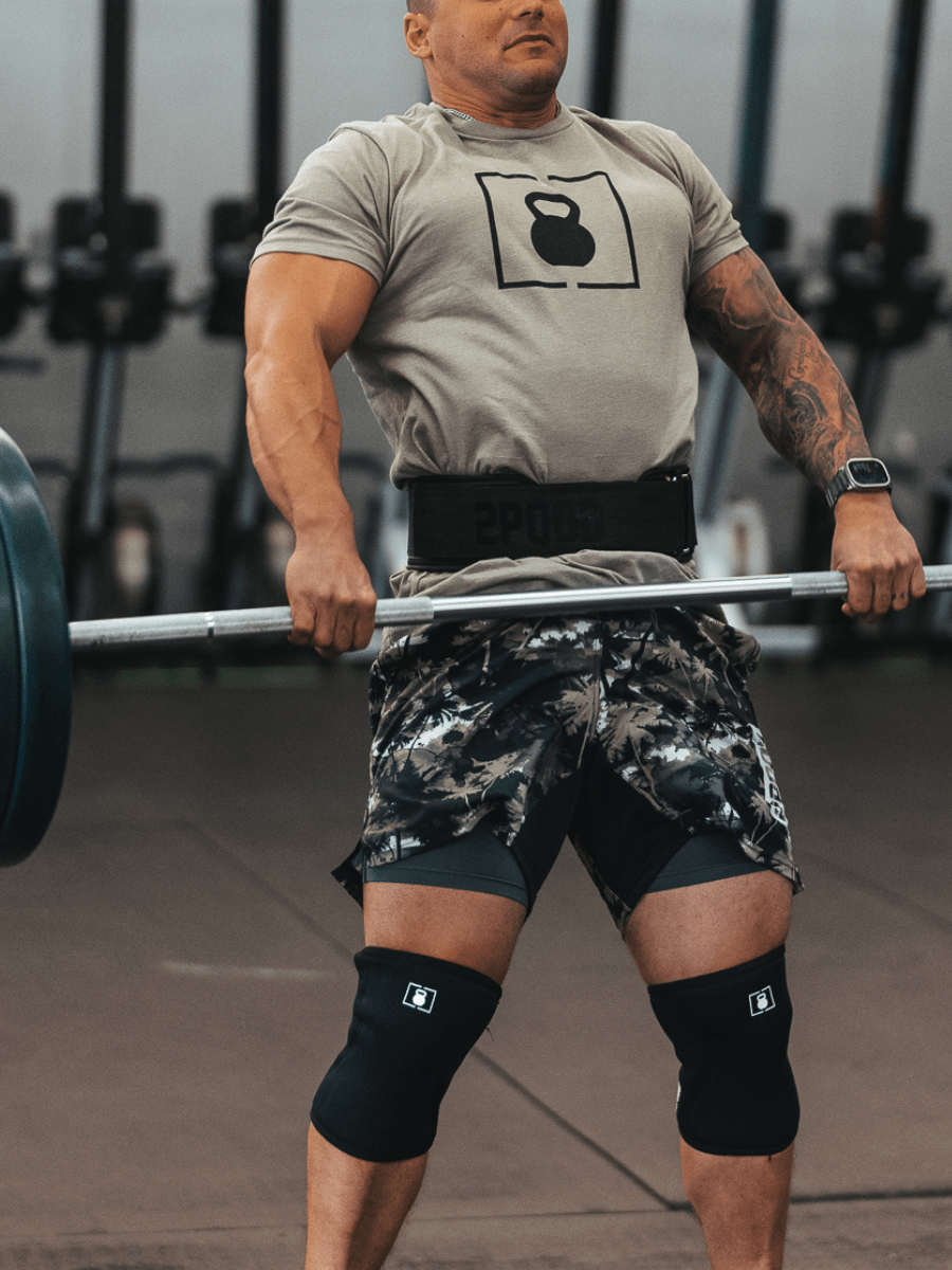 Grey Kettlebell Patch T-Shirt kaufen - 2POOD T-Shirts - Fitness Onlineshop