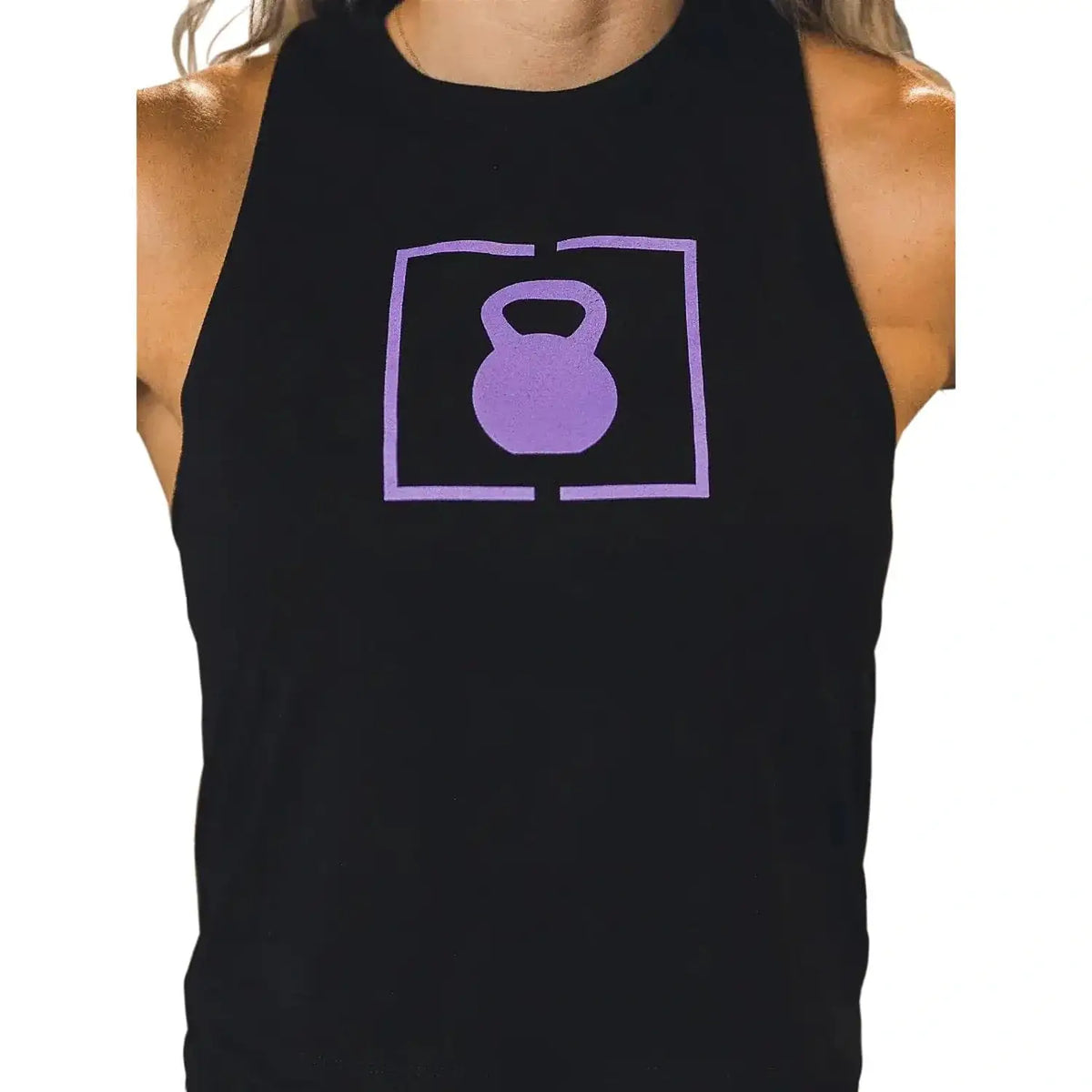 2POOD Lavender Kettlebell Logo Tank Schwarz kaufen bei haghpowered.com
