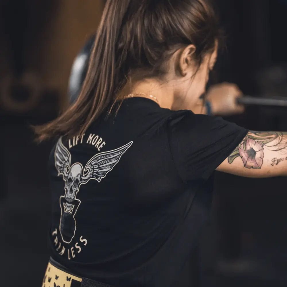 2POOD Lift More Talk Less Crop Top - Schwarz Schwarz kaufen bei haghpowered.com