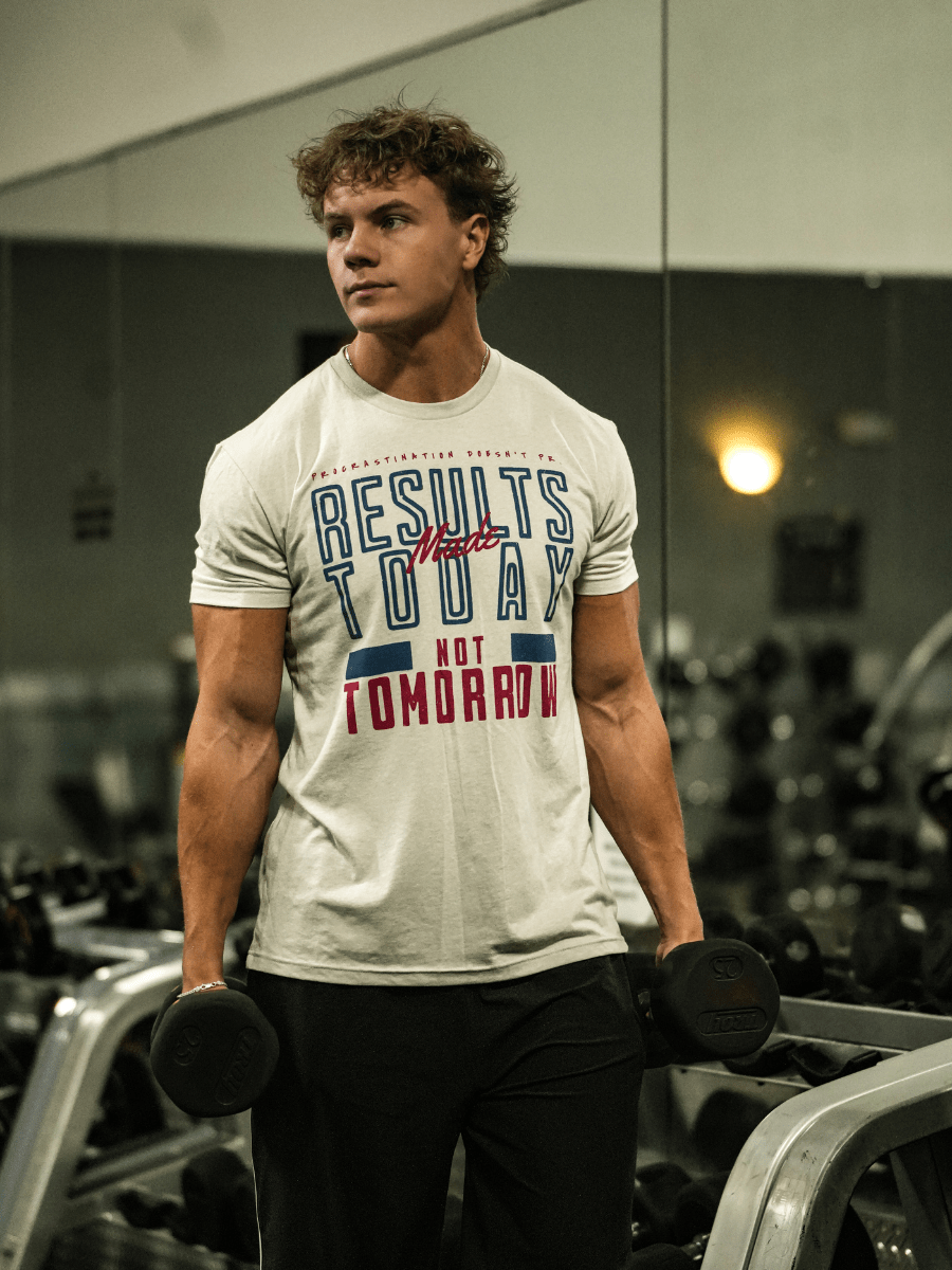 Results Are Made Today T-Shirt kaufen - 2POOD T-Shirts - Fitness Onlineshop