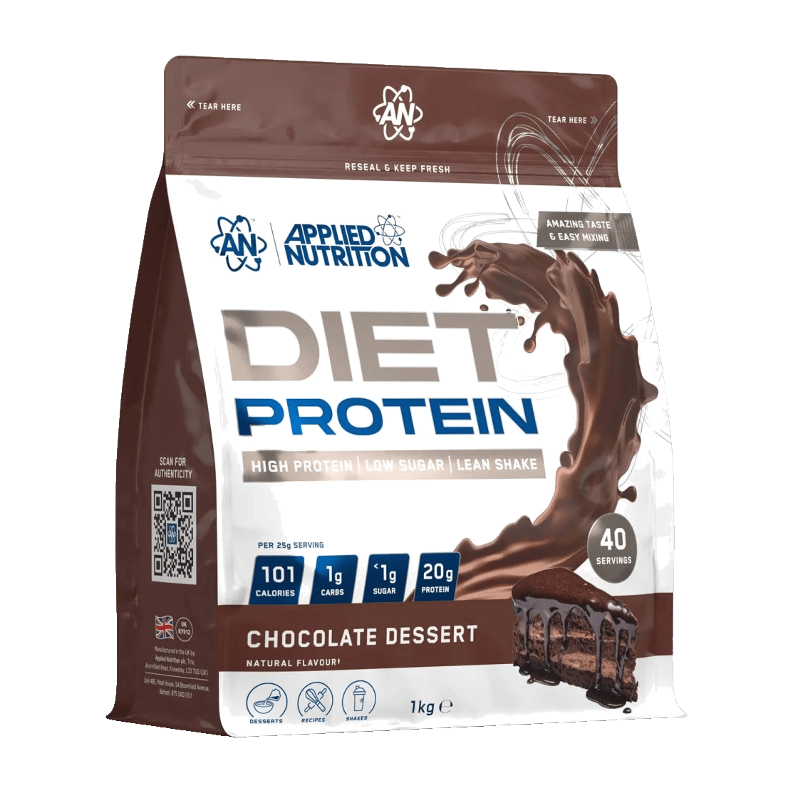 Applied Nutrition Diet Protein 1 kg / Chocolate Dessert kaufen - Applied Nutrition Whey Proteinpulver - Fitness Onlineshop