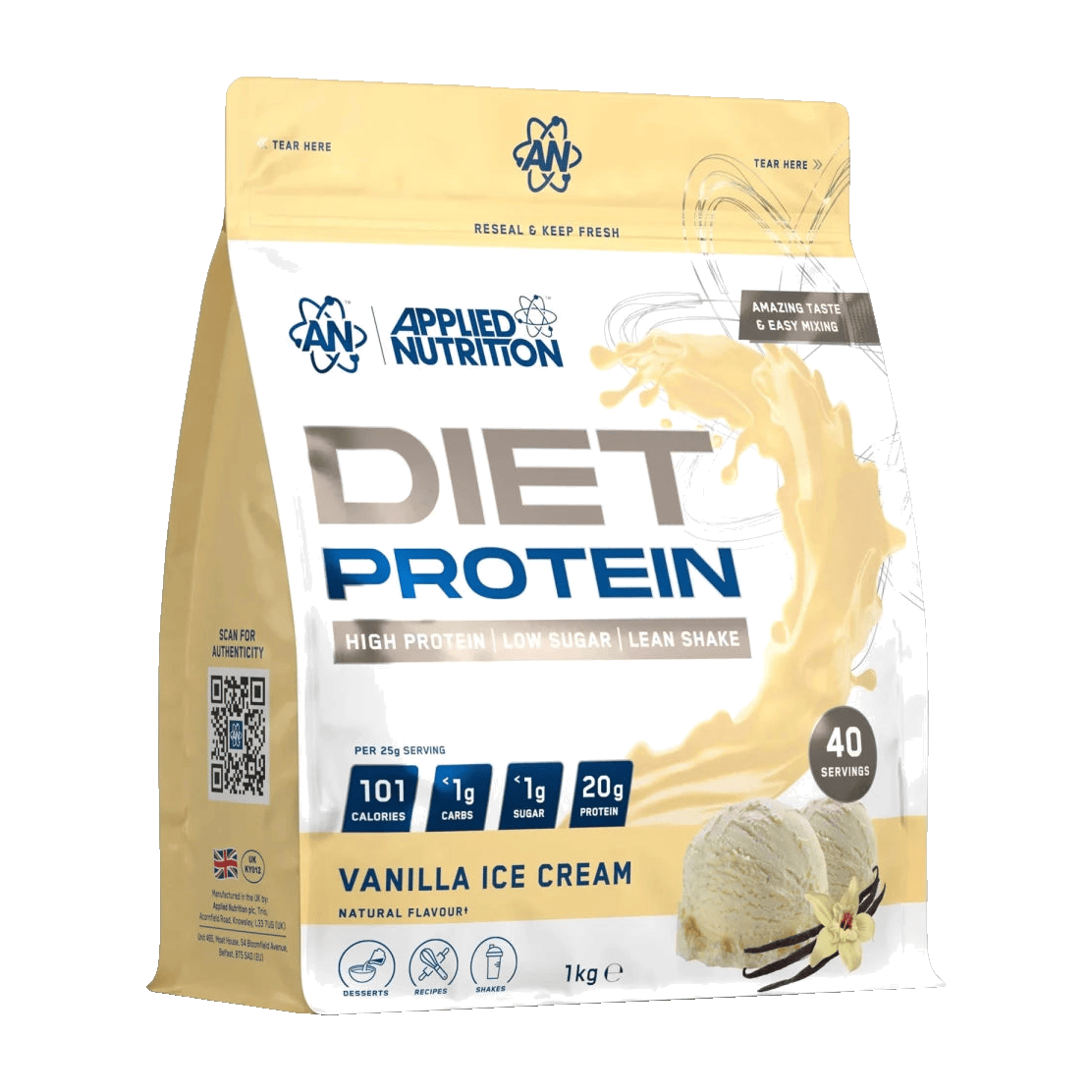 Applied Nutrition Diet Protein 1 kg / Vanilla Cream kaufen - Applied Nutrition Whey Proteinpulver - Fitness Onlineshop
