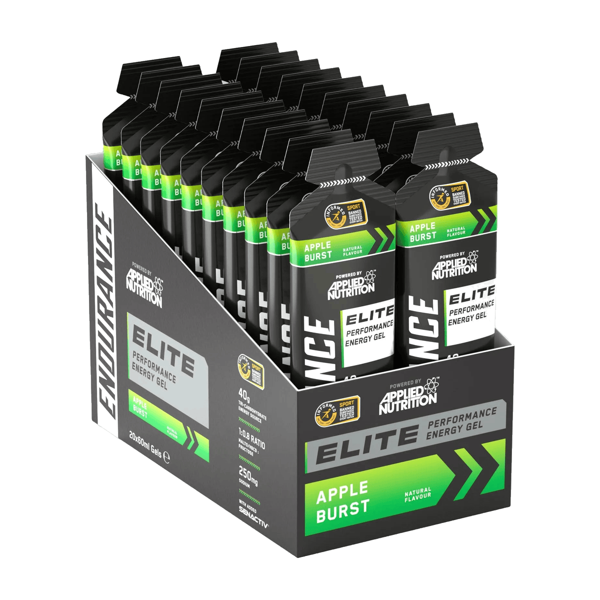 Applied Nutrition Endurance Elite Performance Gel 20 x 60 ml / Apple Burst kaufen - Applied Nutrition Energy Gels - Fitness Onlineshop