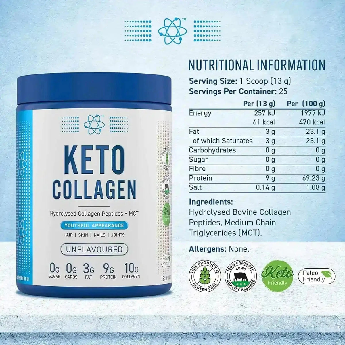 Applied Nutrition Keto Collagen (325 g) kaufen - Applied Nutrition Kollagen - Fitness Onlineshop