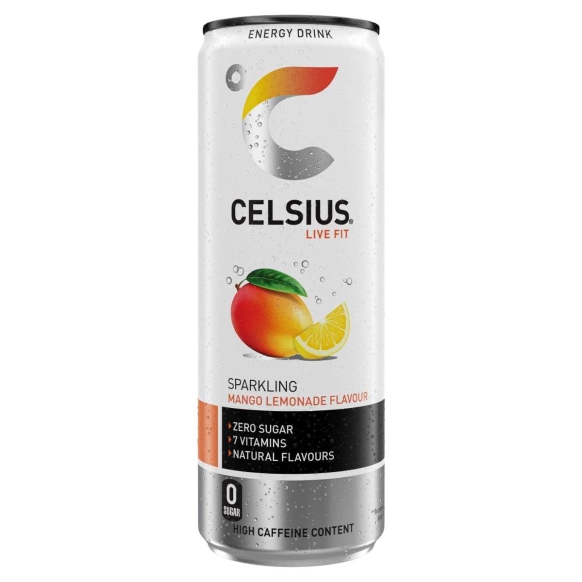 Celsius Energy Drink 355 ml / Mango Lemonade kaufen - Celsius Energiedrinks - Fitness Onlineshop