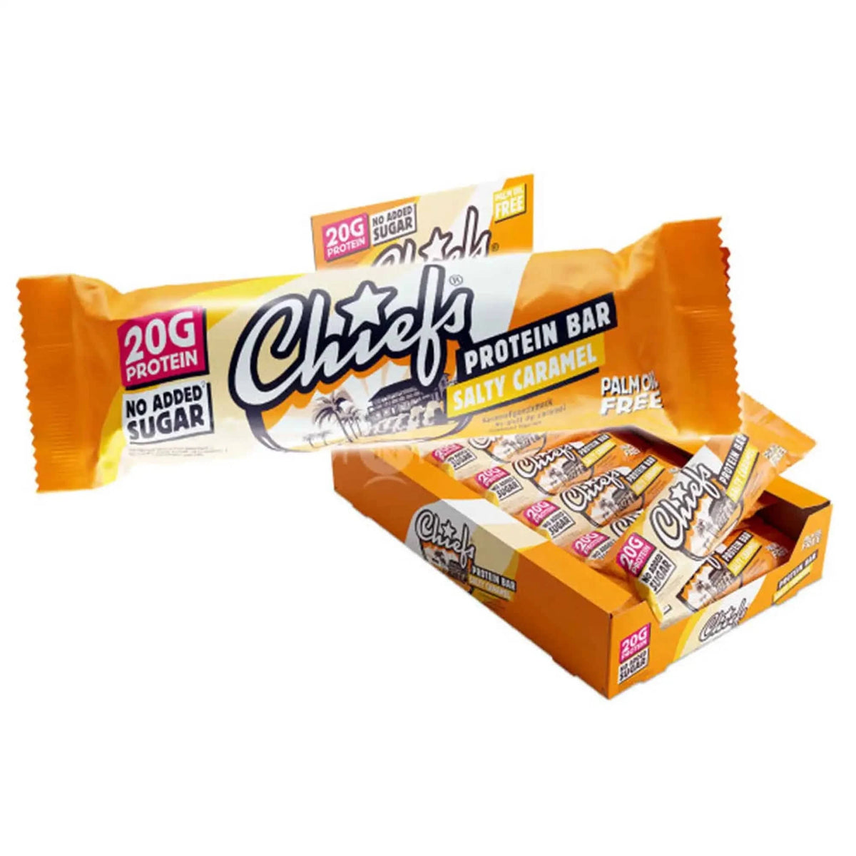 Chiefs Protein Riegel 12 x 55 g / Salty Caramel kaufen - Chiefs Proteinriegel - Fitness Onlineshop