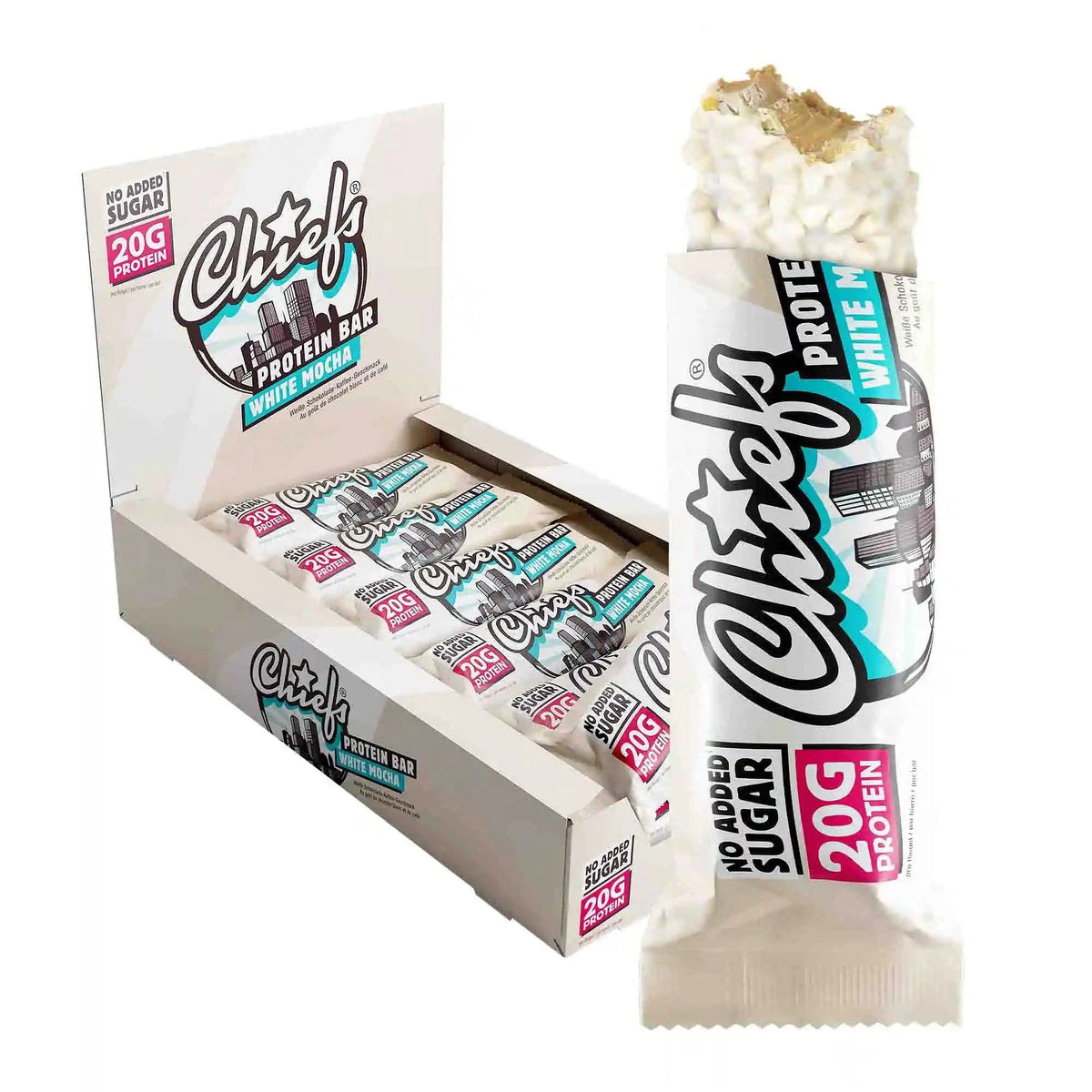 Chiefs Protein Riegel 12 x 55 g / White Mocha kaufen - Chiefs Proteinriegel - Fitness Onlineshop