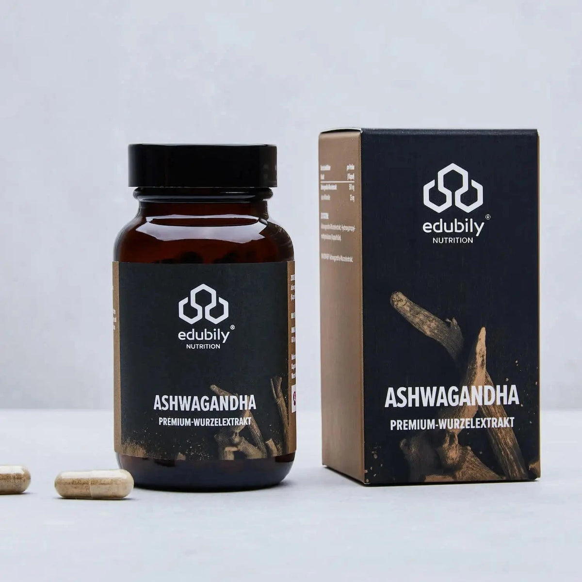 Ashwaghanda Extrakt (60 Kapseln, 36 gramm) kaufen - edubily Extrakte - Fitness Onlineshop