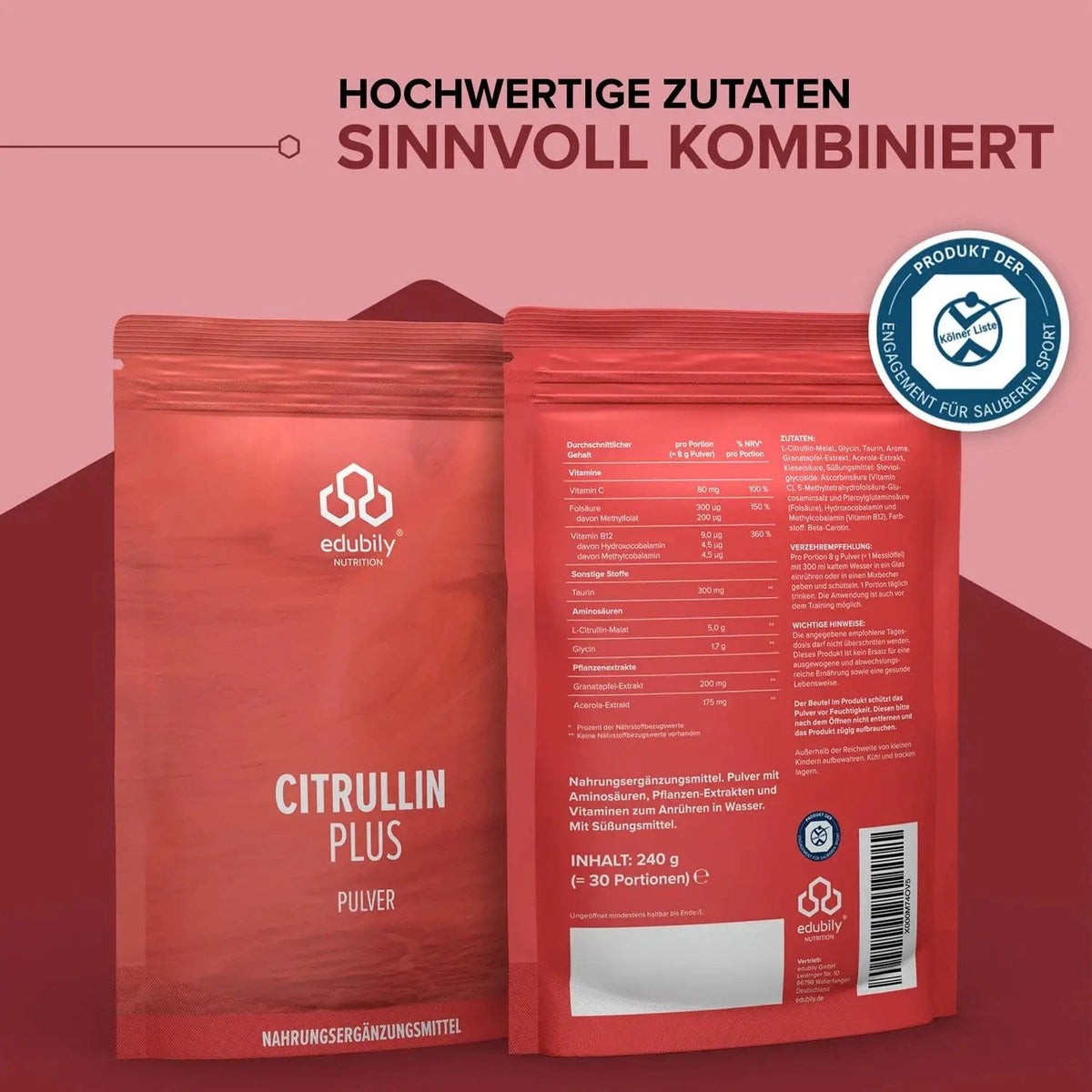 Citrullin plus kaufen - edubily Citrullin - Fitness Onlineshop
