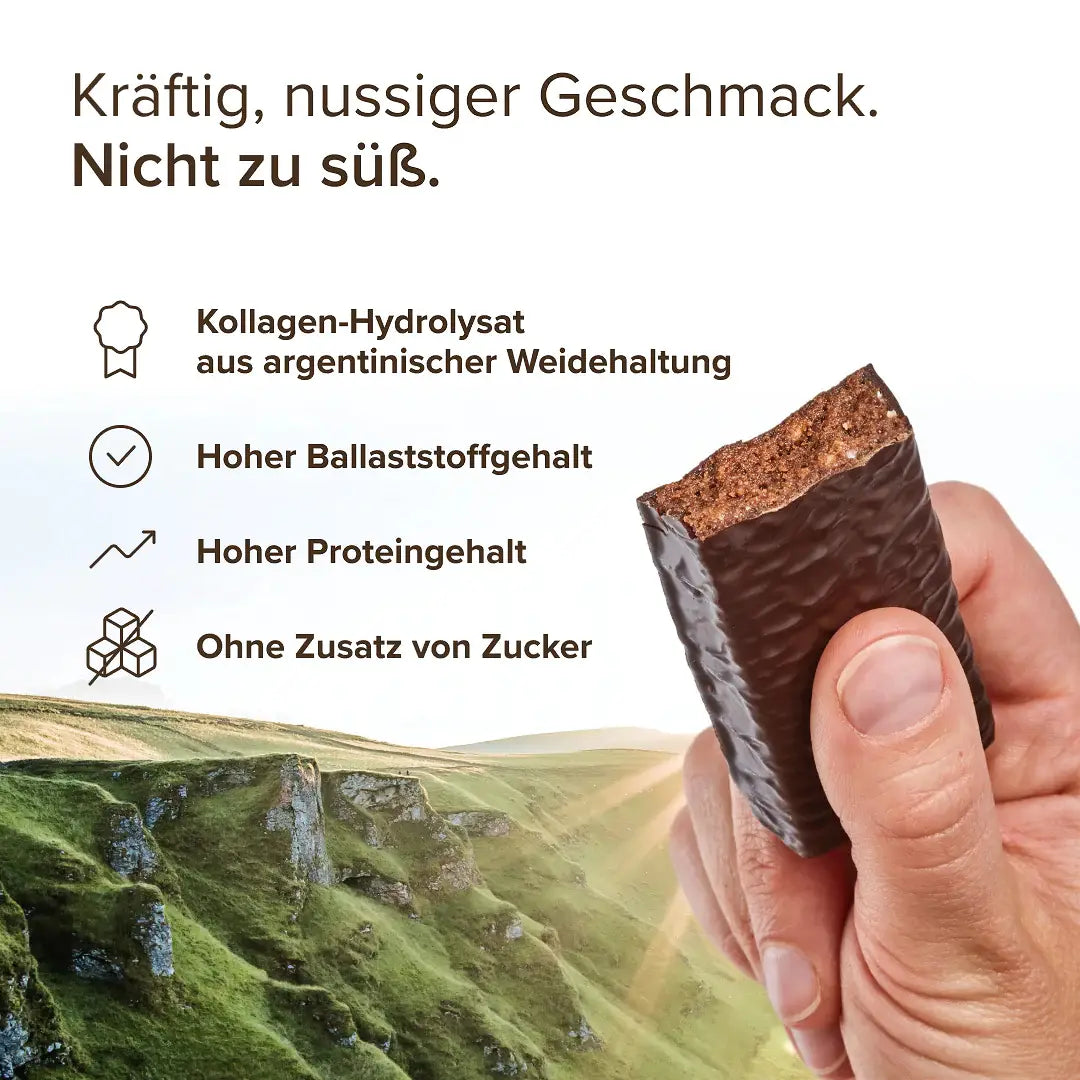 Collagen Bar Dark Chocolate Almond kaufen - edubily Proteinriegel - Fitness Onlineshop