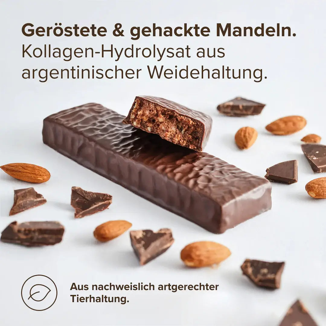 Collagen Bar Dark Chocolate Almond kaufen - edubily Proteinriegel - Fitness Onlineshop