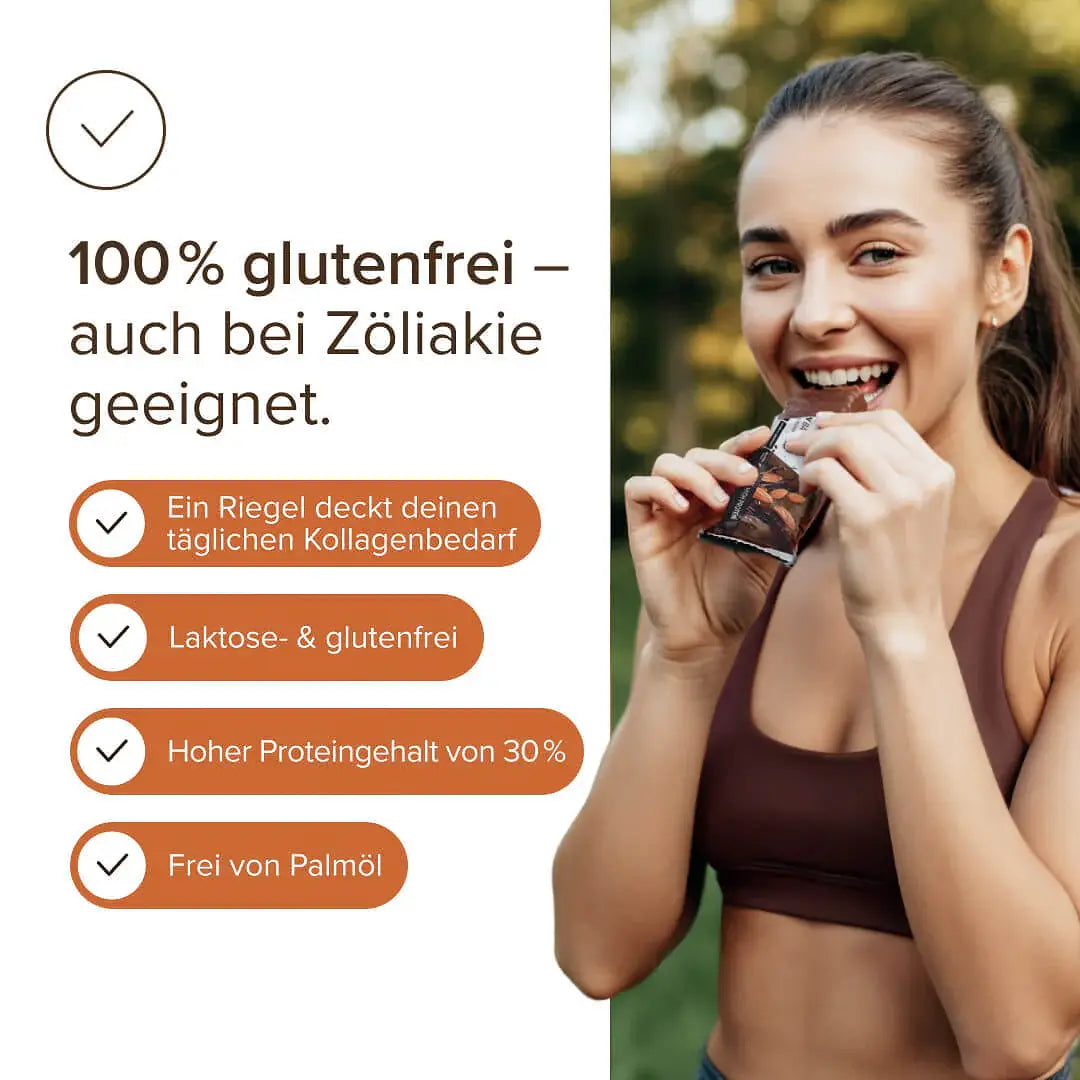 Collagen Bar Dark Chocolate Almond kaufen - edubily Proteinriegel - Fitness Onlineshop