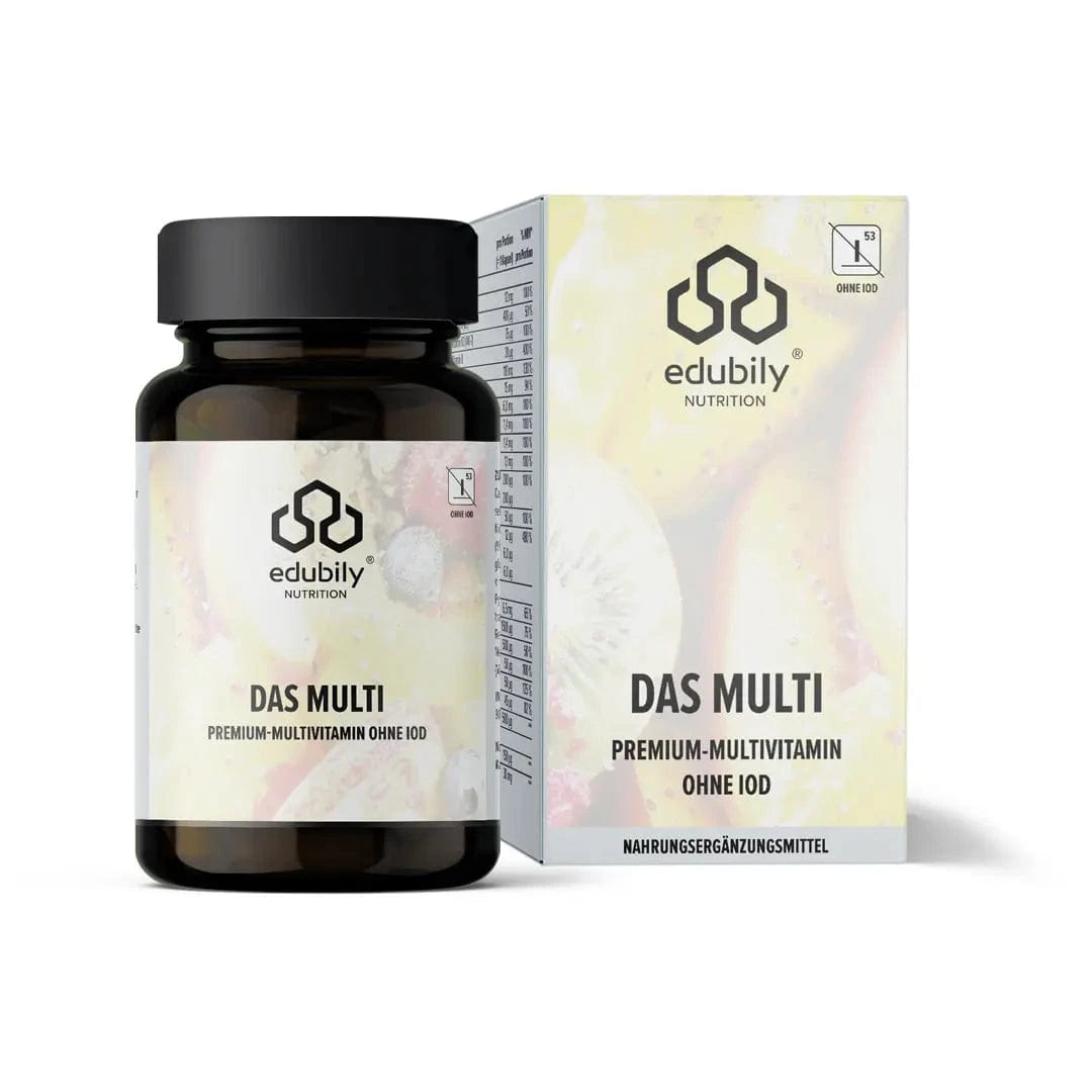 Das Multi - Premium Multivitamin ohne Iod (optional bei Hashimoto) kaufen - edubily Vitamine - Fitness Onlineshop