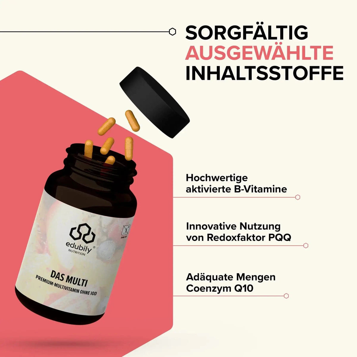 Das Multi - Premium Multivitamin kaufen - edubily Vitamine - Fitness Onlineshop