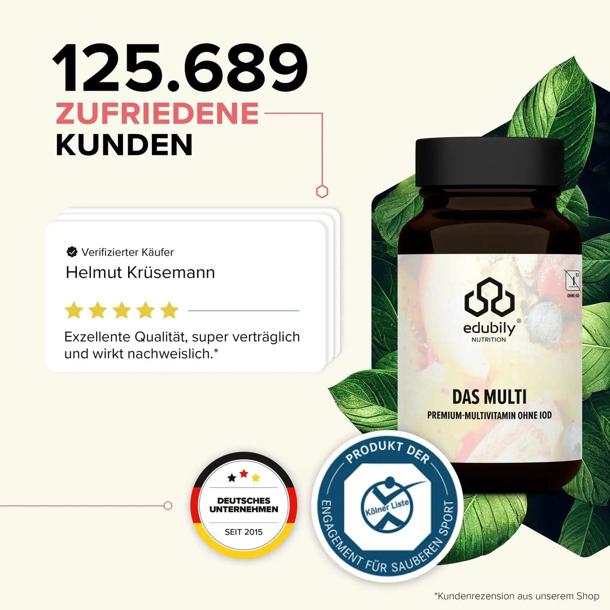 Das Multi - Premium Multivitamin kaufen - edubily Vitamine - Fitness Onlineshop