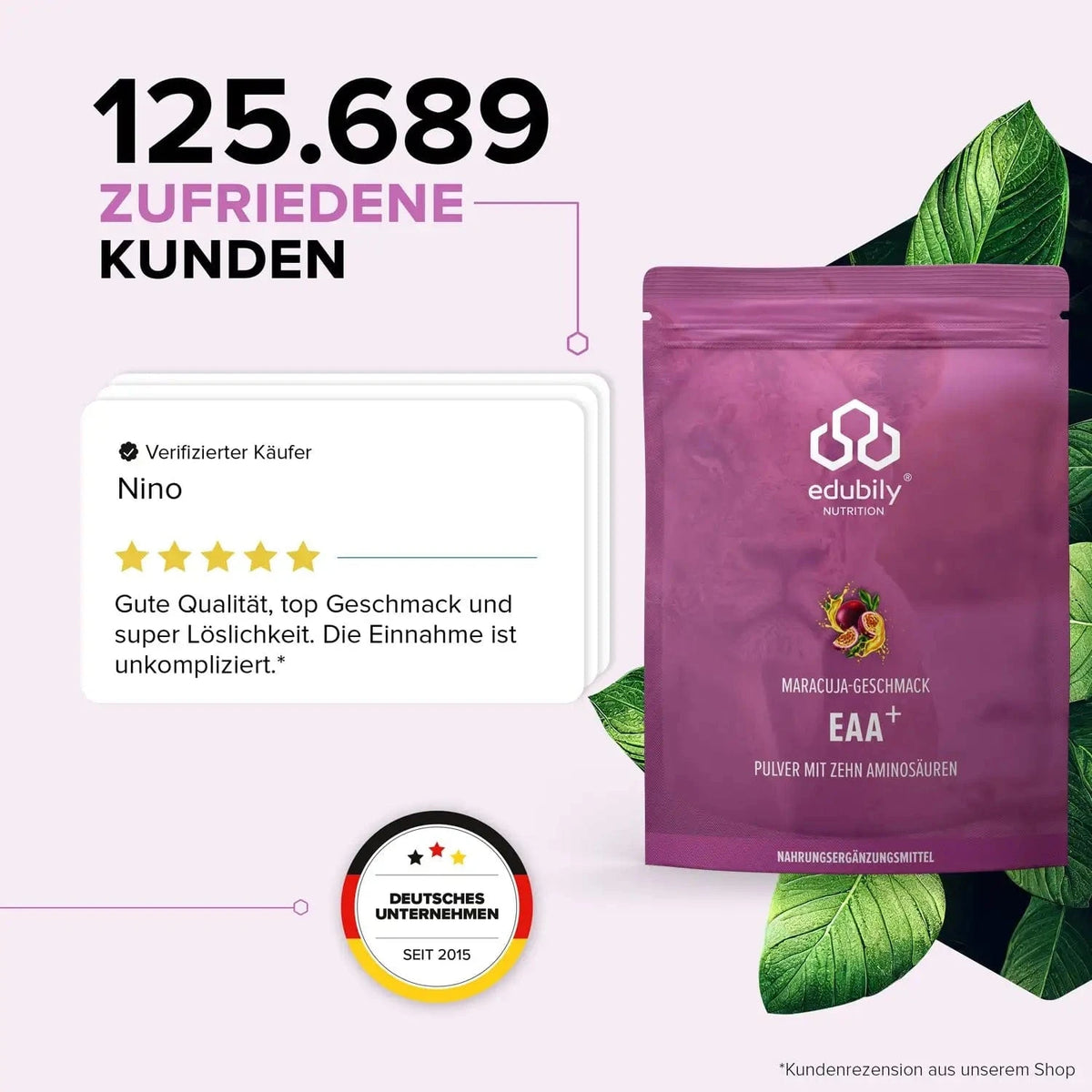 EAA⁺ Pulver (Essenzielle Aminosäuren) kaufen - edubily EAA - Fitness Onlineshop