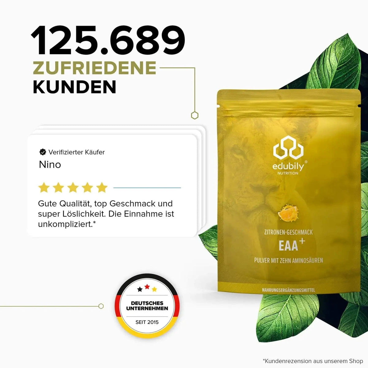 EAA⁺ Pulver (Essenzielle Aminosäuren) kaufen - edubily EAA - Fitness Onlineshop