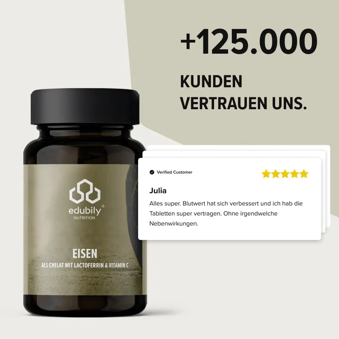 Eisen Kapseln mit Lactoferrin kaufen - edubily Eisen - Fitness Onlineshop