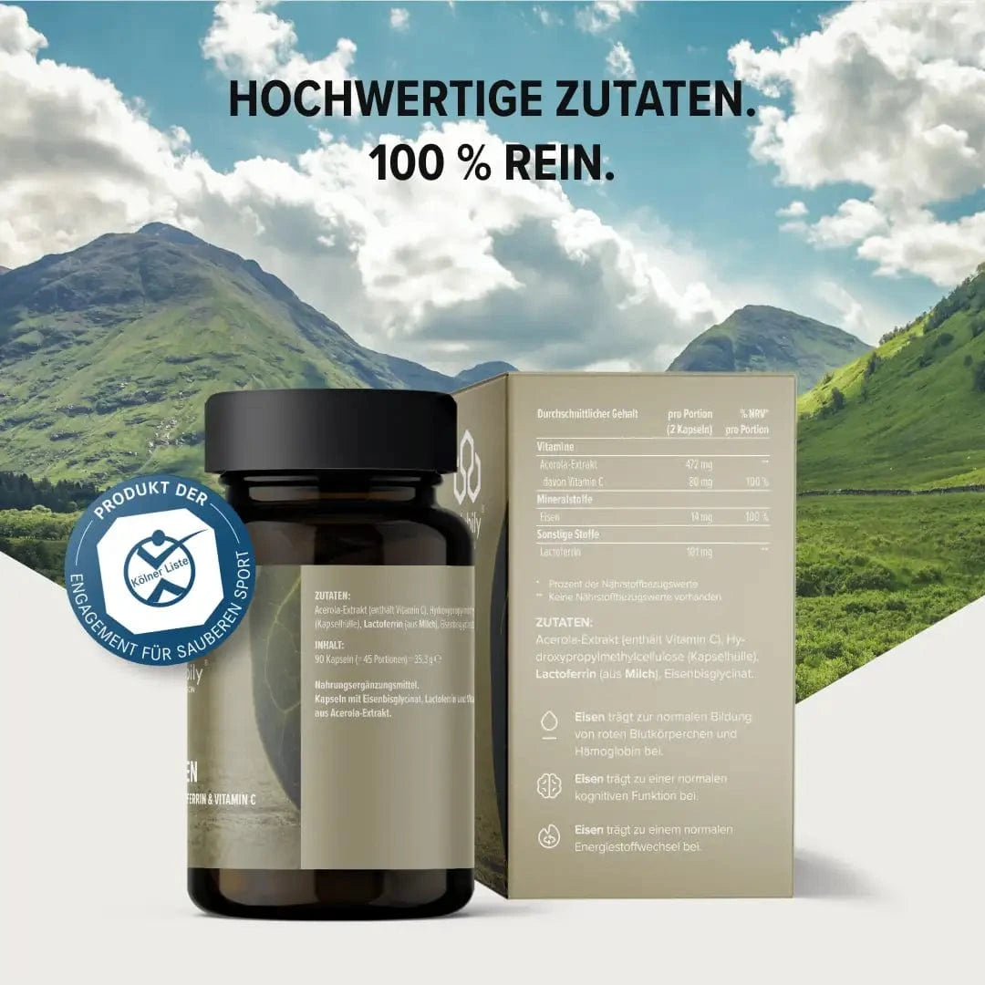 Eisen Kapseln mit Lactoferrin kaufen - edubily Eisen - Fitness Onlineshop