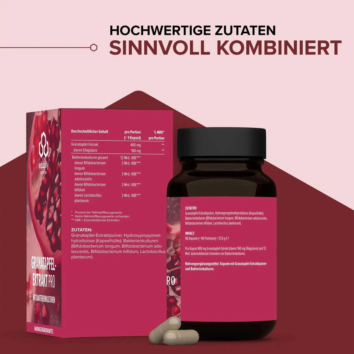 Granatapfel-Extrakt PRO kaufen - edubily Extrakte - Fitness Onlineshop
