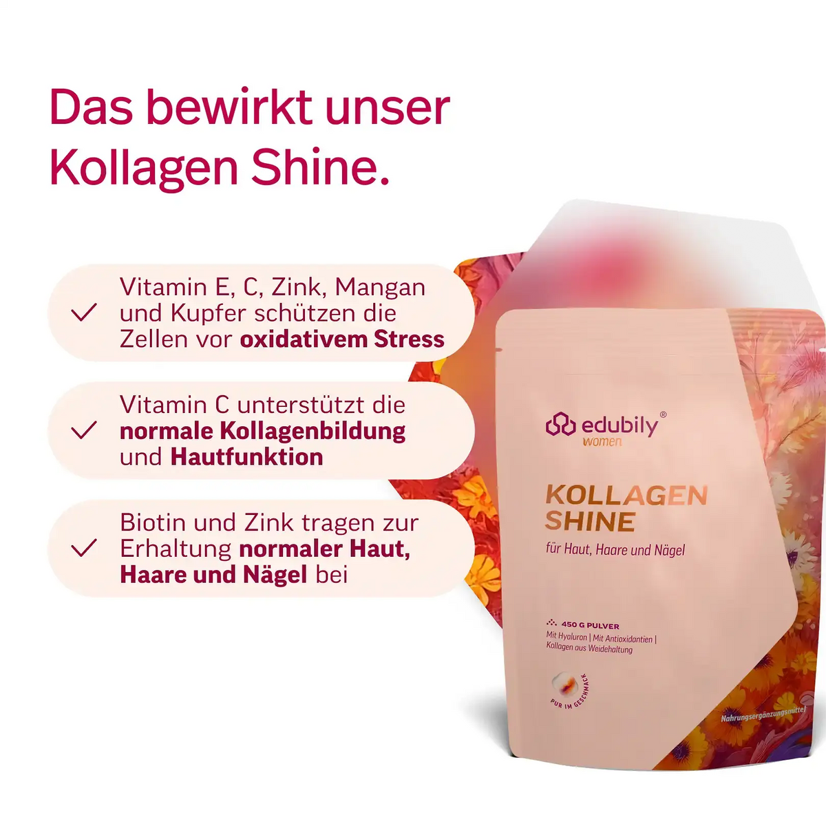 Kollagen Shine kaufen - edubily Kollagen - Fitness Onlineshop