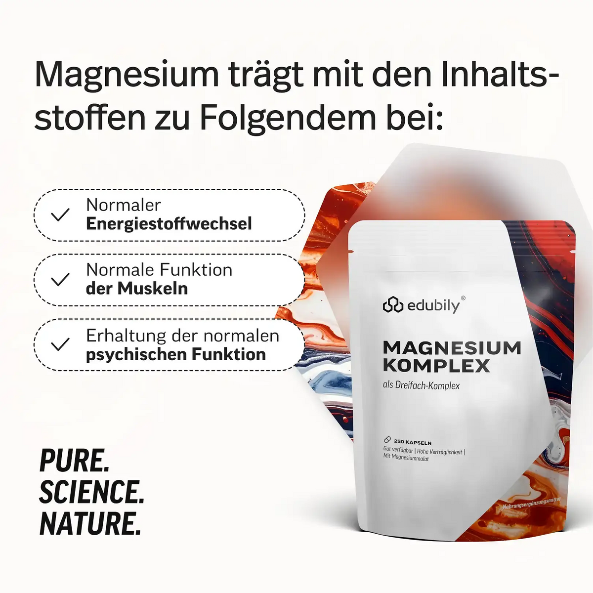 Magnesium-Kapseln kaufen - edubily Magnesium (Mineralstoff) - Fitness Onlineshop