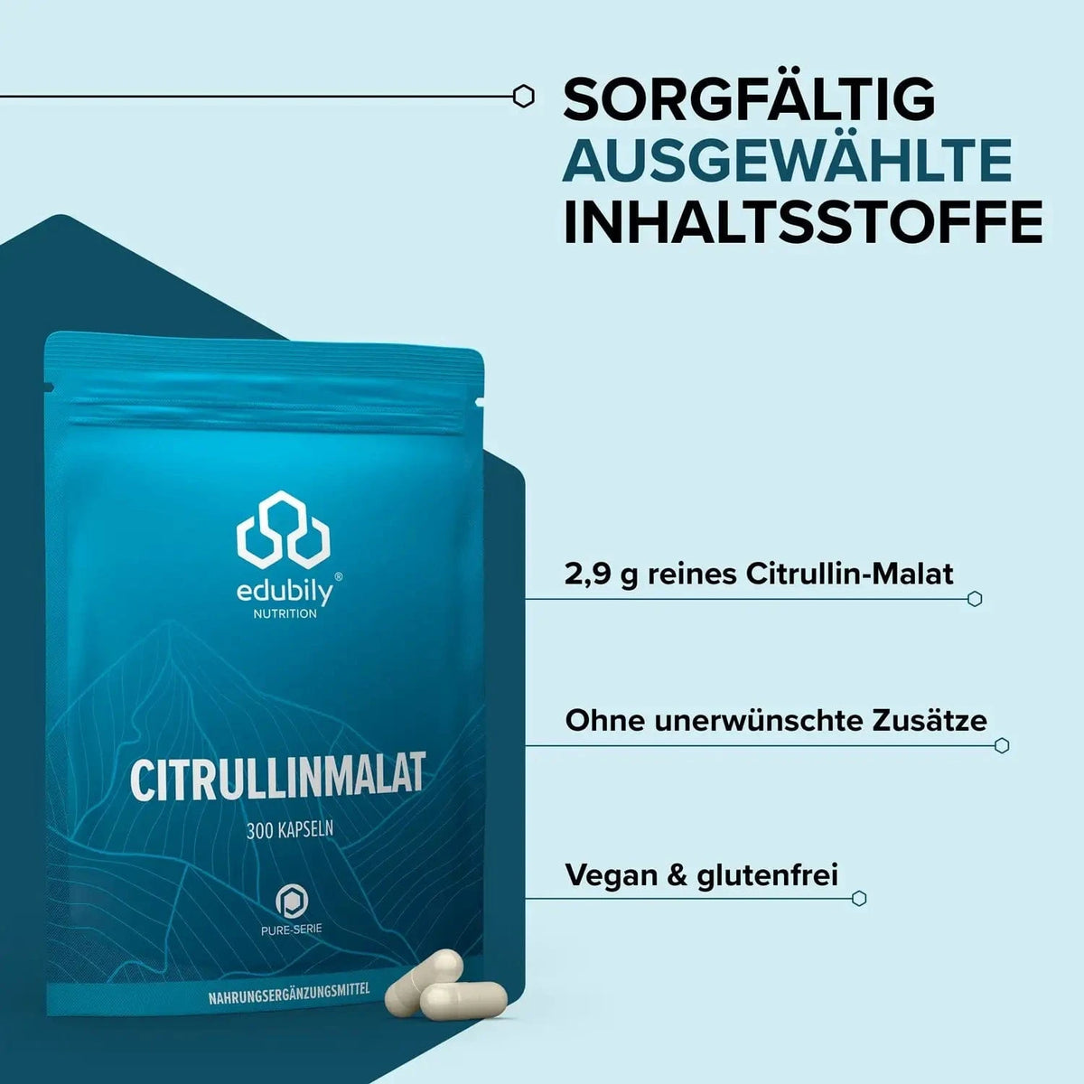 PURE Citrullin-Malat Kapseln kaufen - edubily Citrullin - Fitness Onlineshop