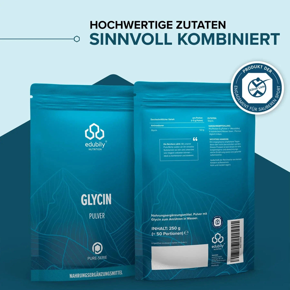PURE Glycin-Pulver kaufen - edubily Weitere Aminosäuren - Fitness Onlineshop
