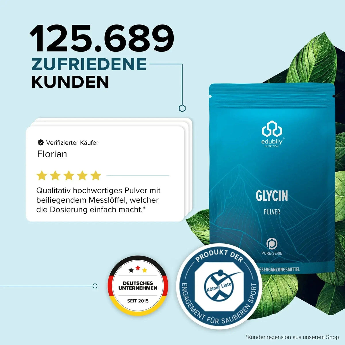 PURE Glycin-Pulver kaufen - edubily Weitere Aminosäuren - Fitness Onlineshop