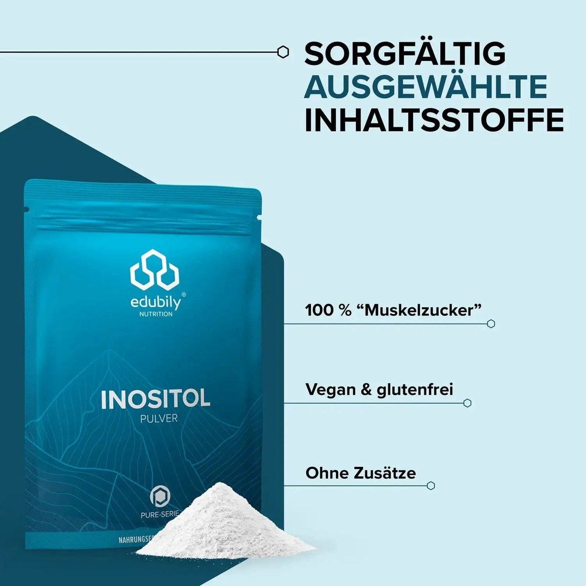 PURE Inositol Pulver kaufen - edubily Nootropika - Fitness Onlineshop