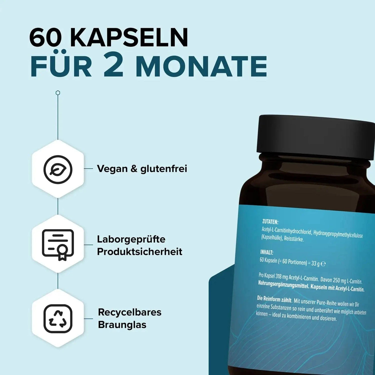 PURE L-Carnitin kaufen - edubily Weitere Aminosäuren - Fitness Onlineshop
