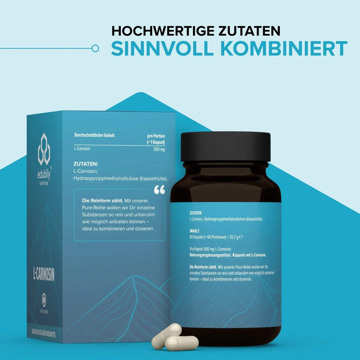 PURE L-Carnosin Kapseln kaufen - edubily Weitere Aminosäuren - Fitness Onlineshop