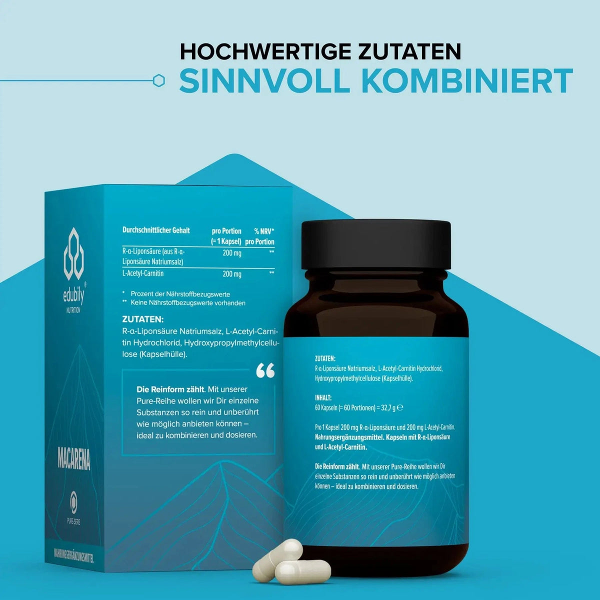 PURE Macarena Kapseln kaufen - edubily Adaptogene - Fitness Onlineshop