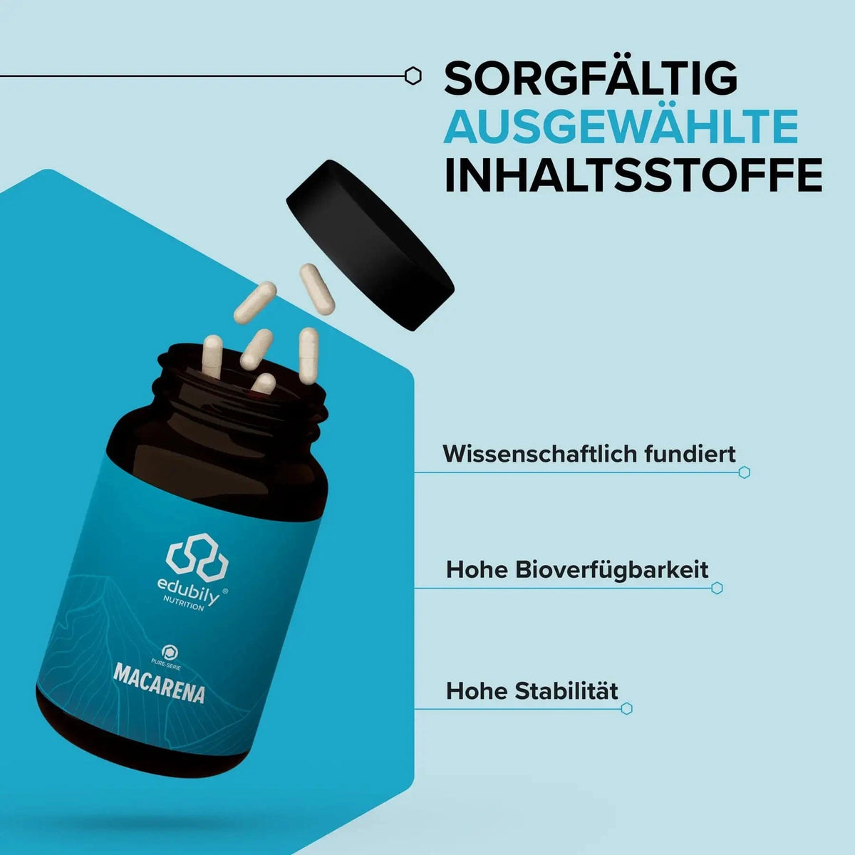 PURE Macarena Kapseln kaufen - edubily Adaptogene - Fitness Onlineshop