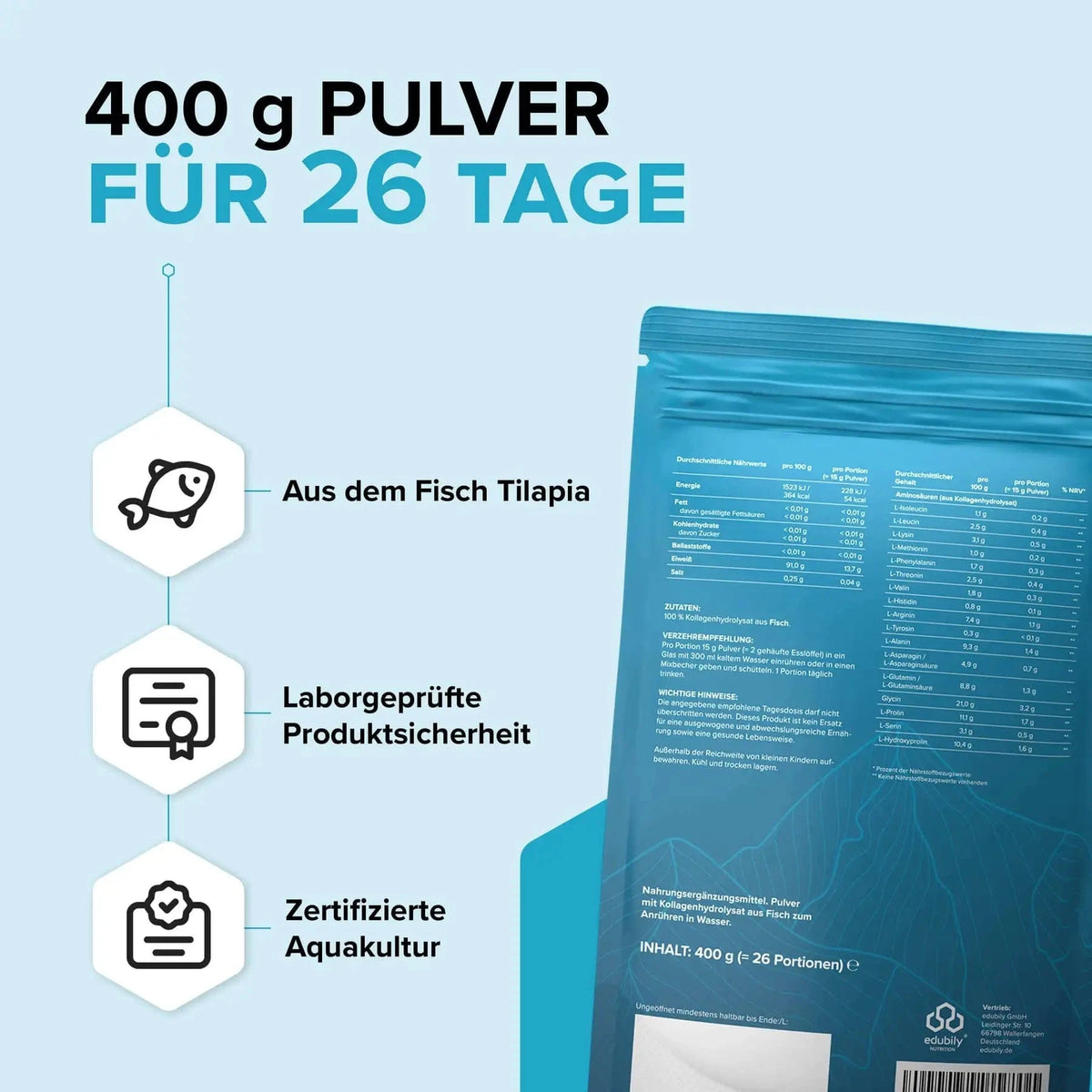 PURE Marines Kollagenhydrolysat kaufen - edubily Kollagen - Fitness Onlineshop
