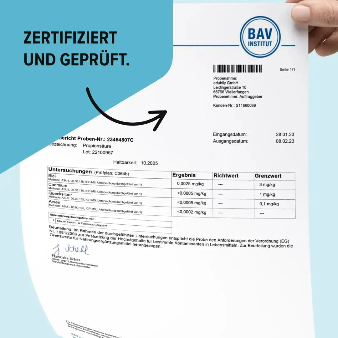 PURE Propionsäure Kapseln kaufen - edubily Verdauung - Fitness Onlineshop
