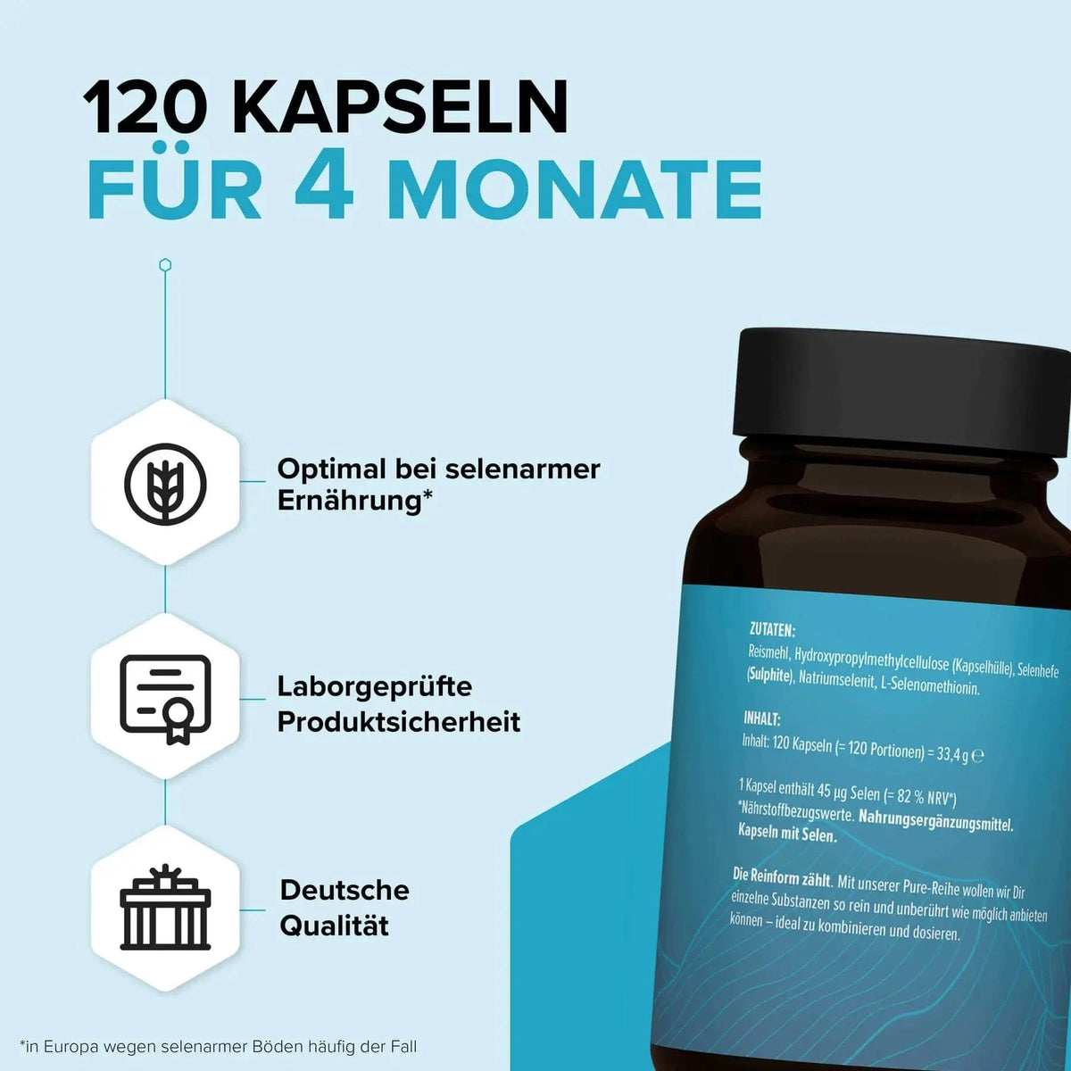 PURE Selen Kapseln kaufen - edubily Selen - Fitness Onlineshop