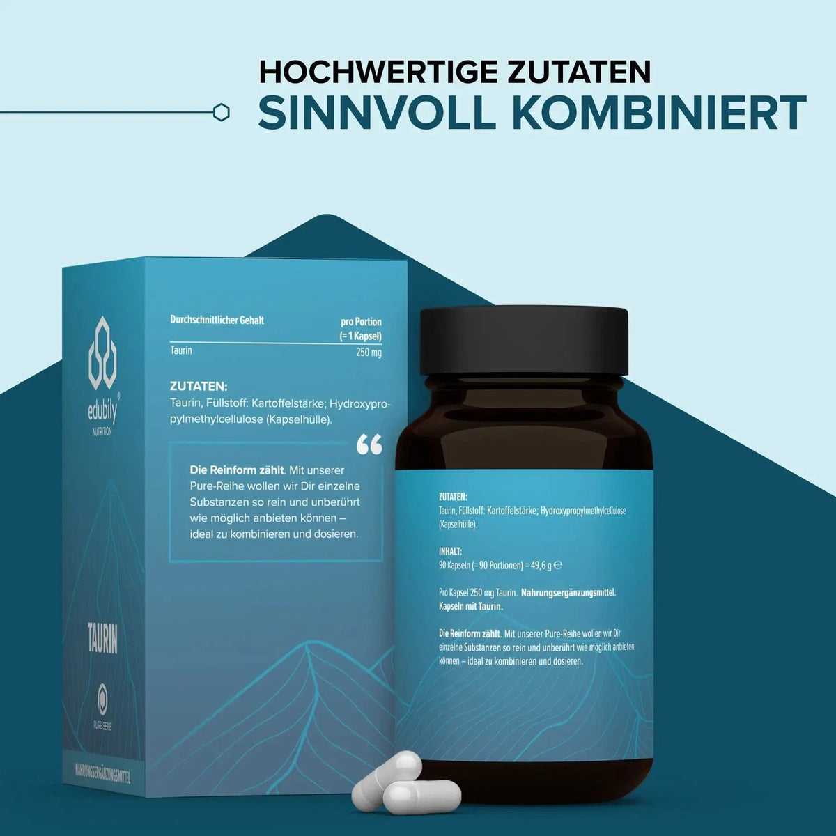 PURE Taurin Kapseln kaufen - edubily Weitere Aminosäuren - Fitness Onlineshop