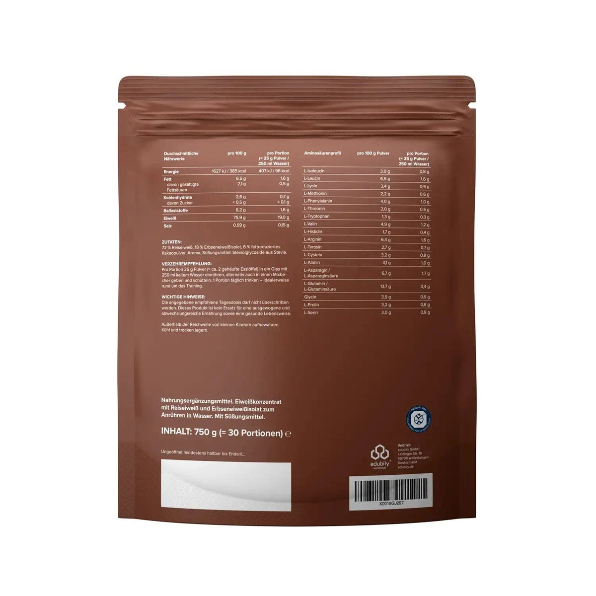 Veganes Proteinpulver kaufen - edubily Vegane Proteinpulver - Fitness Onlineshop