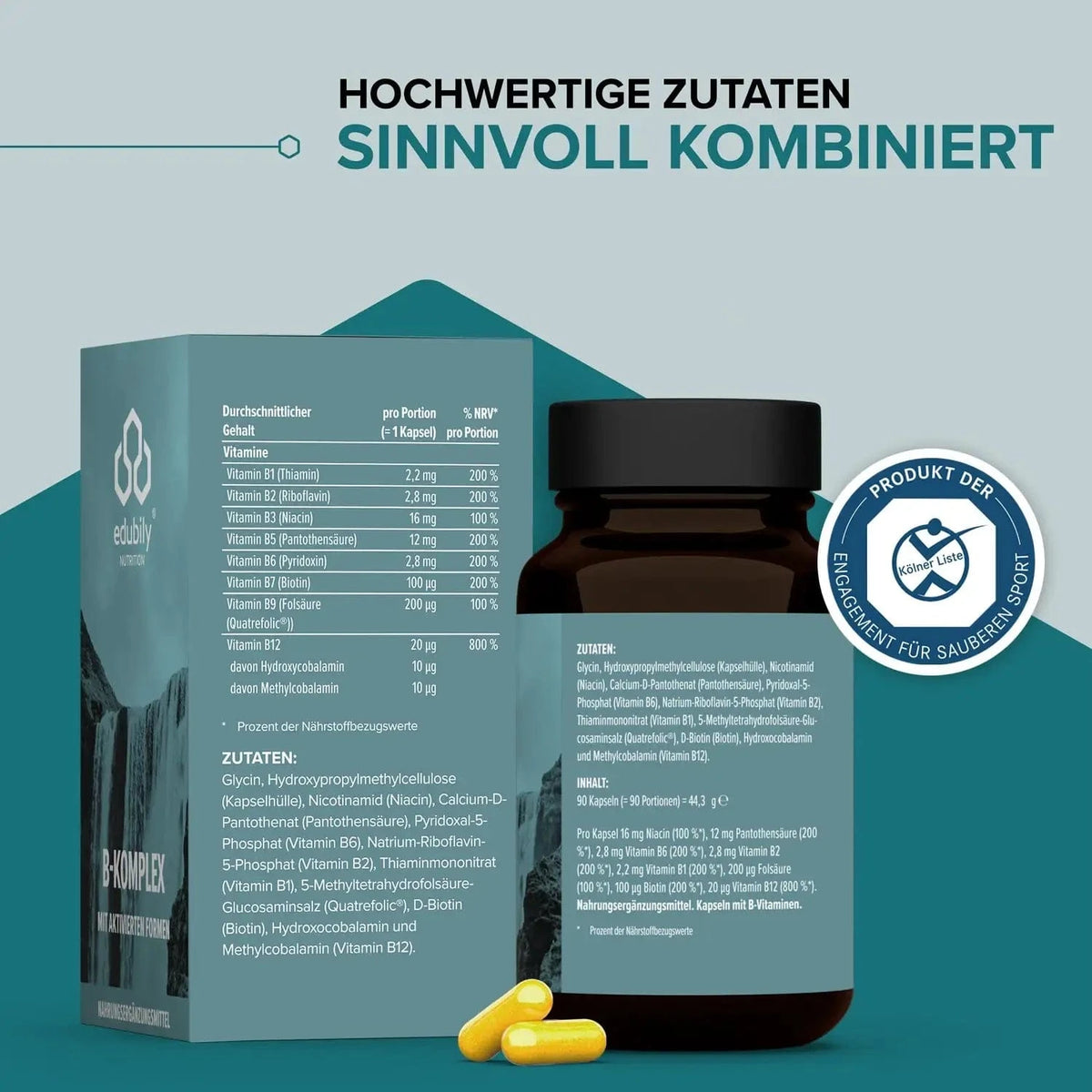 Vitamin B Komplex kaufen - edubily Vitamine - Fitness Onlineshop