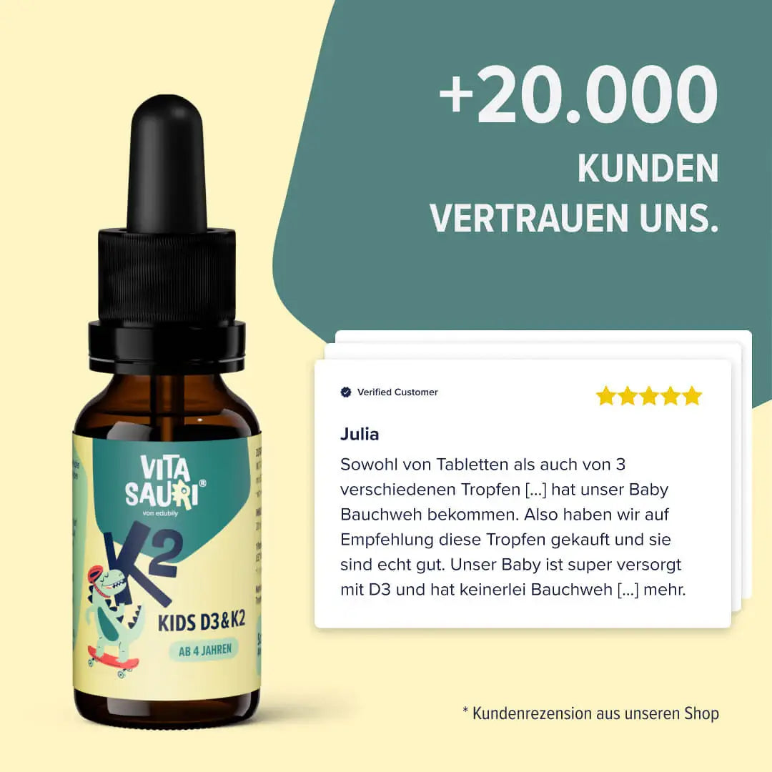 Vitasauri® Kids Vitamin D3 mit K2 kaufen - edubily Vitamine - Fitness Onlineshop
