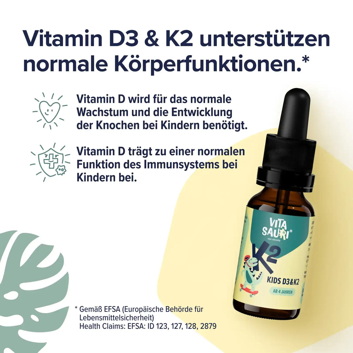 Vitasauri® Kids Vitamin D3 mit K2 kaufen - edubily Vitamine - Fitness Onlineshop