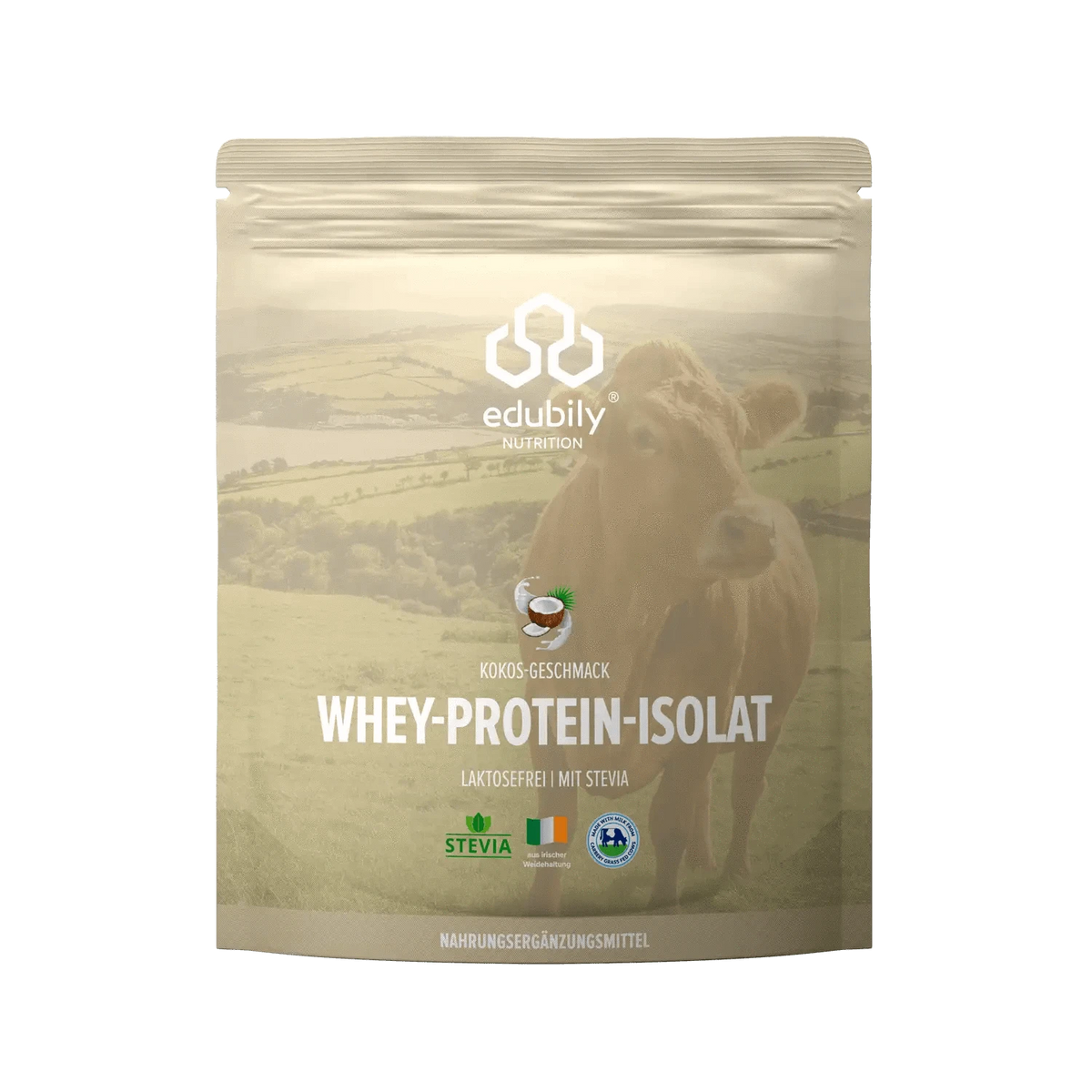 Whey-Isolat Pulver aus Weidemilch Kokos kaufen - edubily Whey Proteinpulver - Fitness Onlineshop