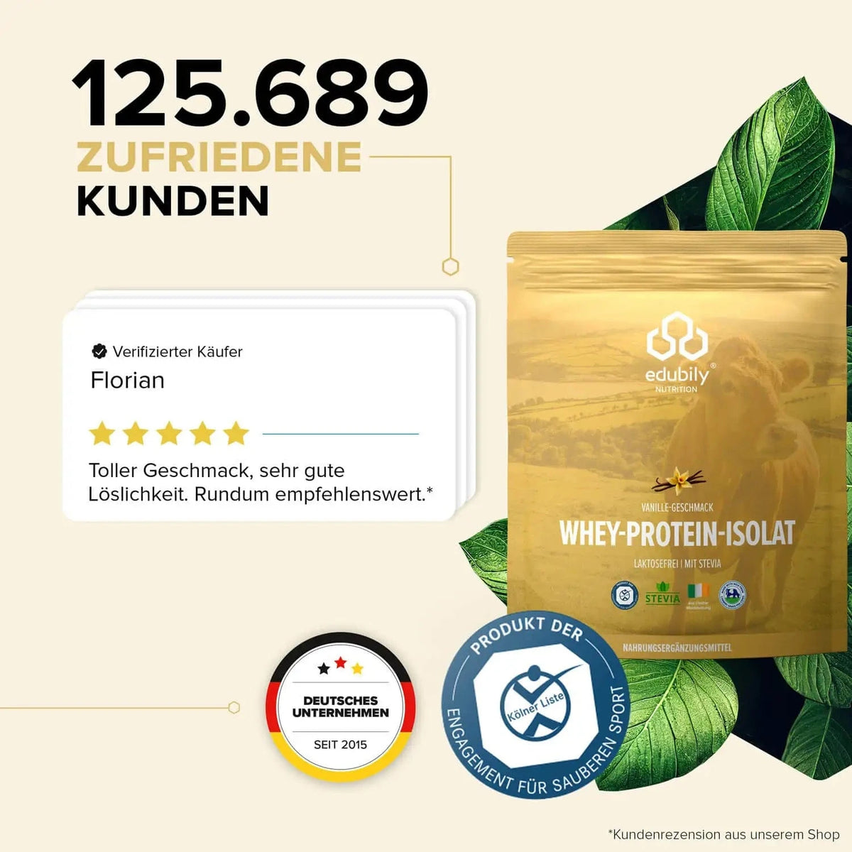 Whey-Isolat Pulver aus Weidemilch kaufen - edubily Whey Proteinpulver - Fitness Onlineshop