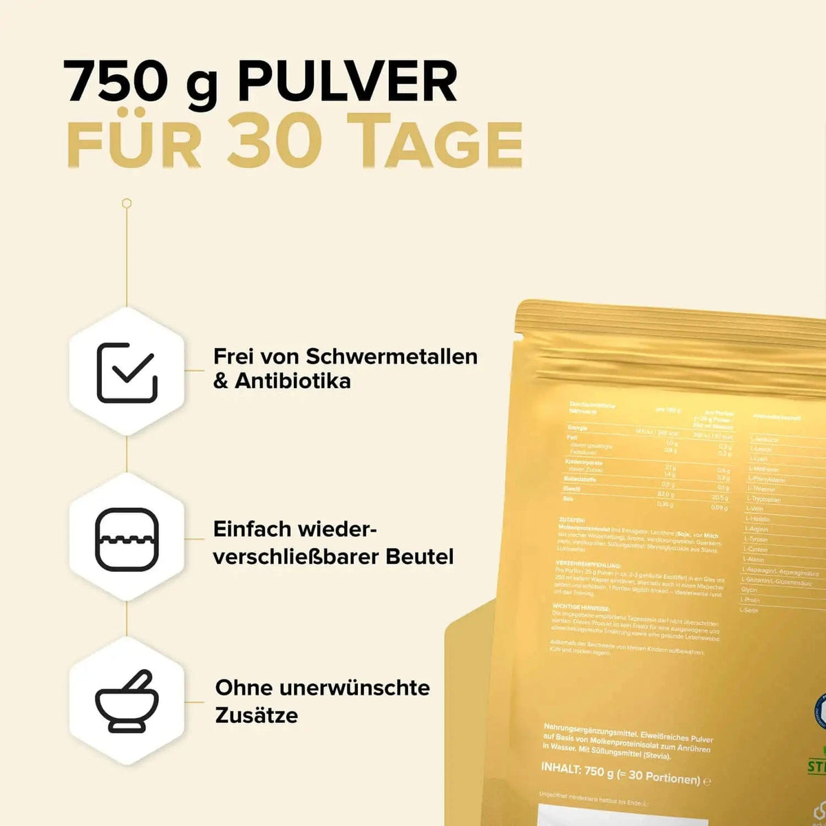 Whey-Isolat Pulver aus Weidemilch kaufen - edubily Whey Proteinpulver - Fitness Onlineshop