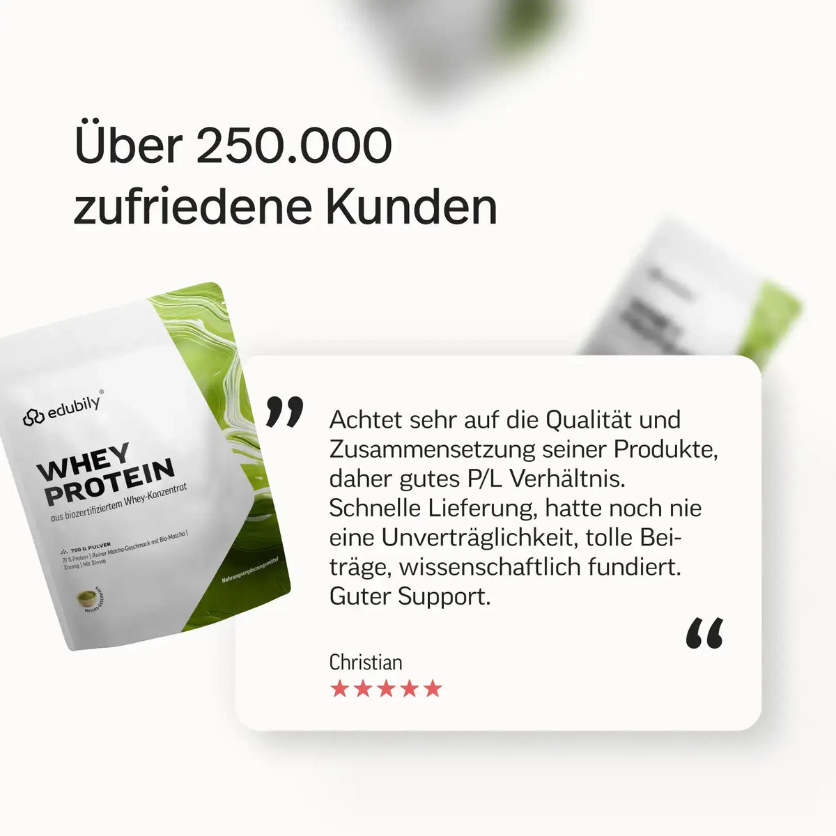 Whey Protein Konzentrat kaufen - edubily Whey Proteinpulver - Fitness Onlineshop