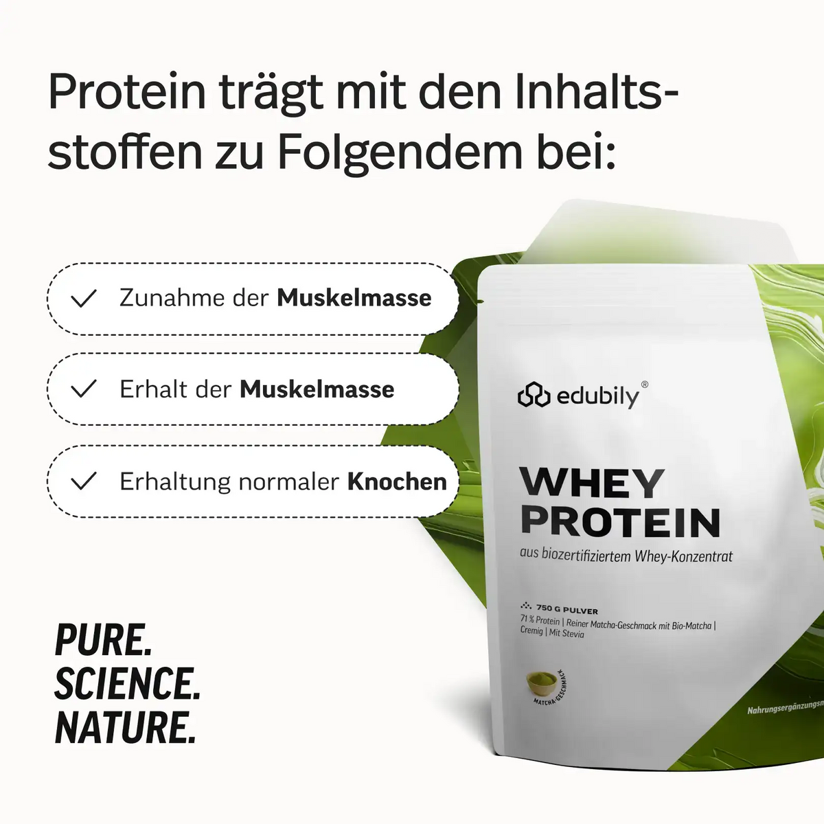 Whey Protein Konzentrat kaufen - edubily Whey Proteinpulver - Fitness Onlineshop
