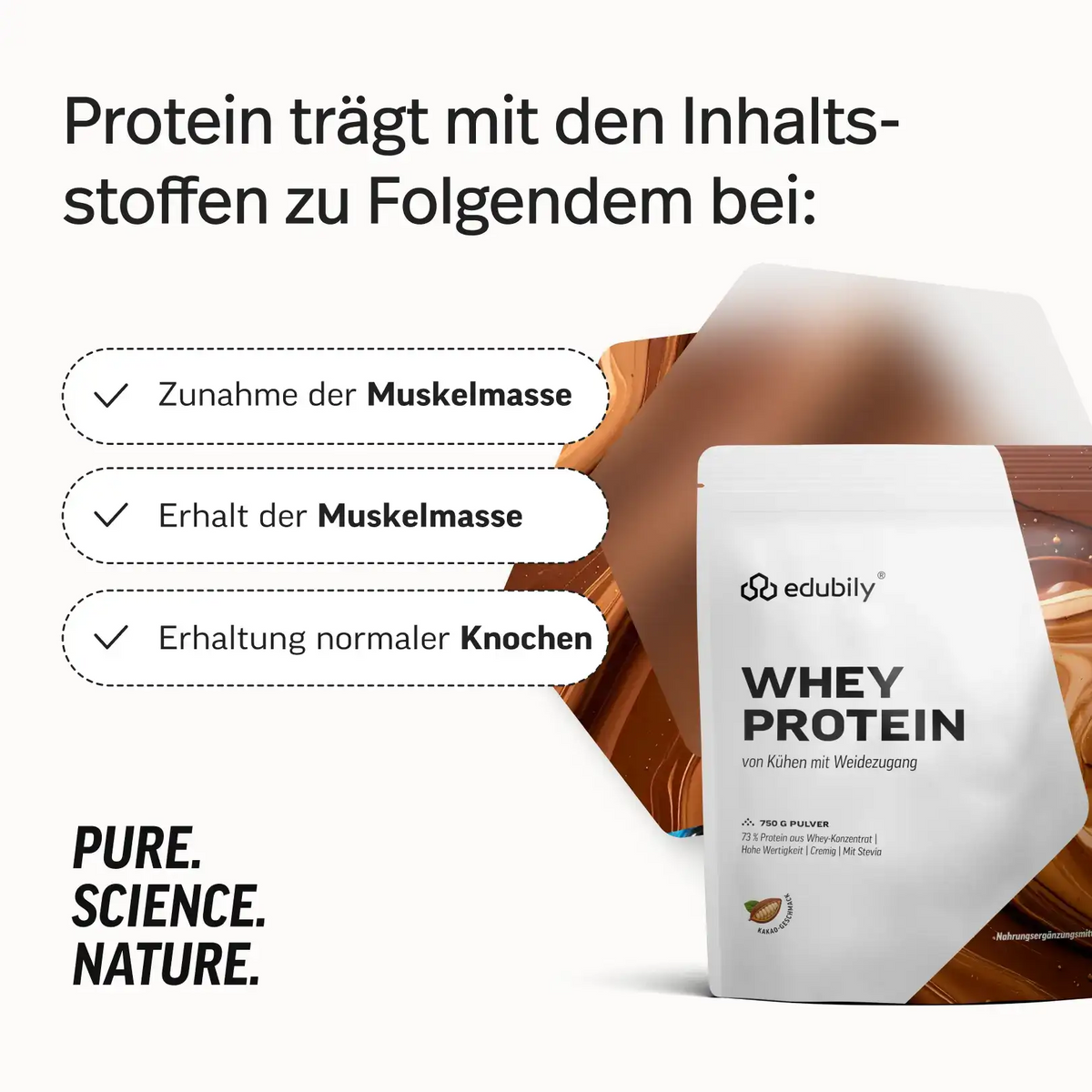 Whey Protein Konzentrat kaufen - edubily Whey Proteinpulver - Fitness Onlineshop