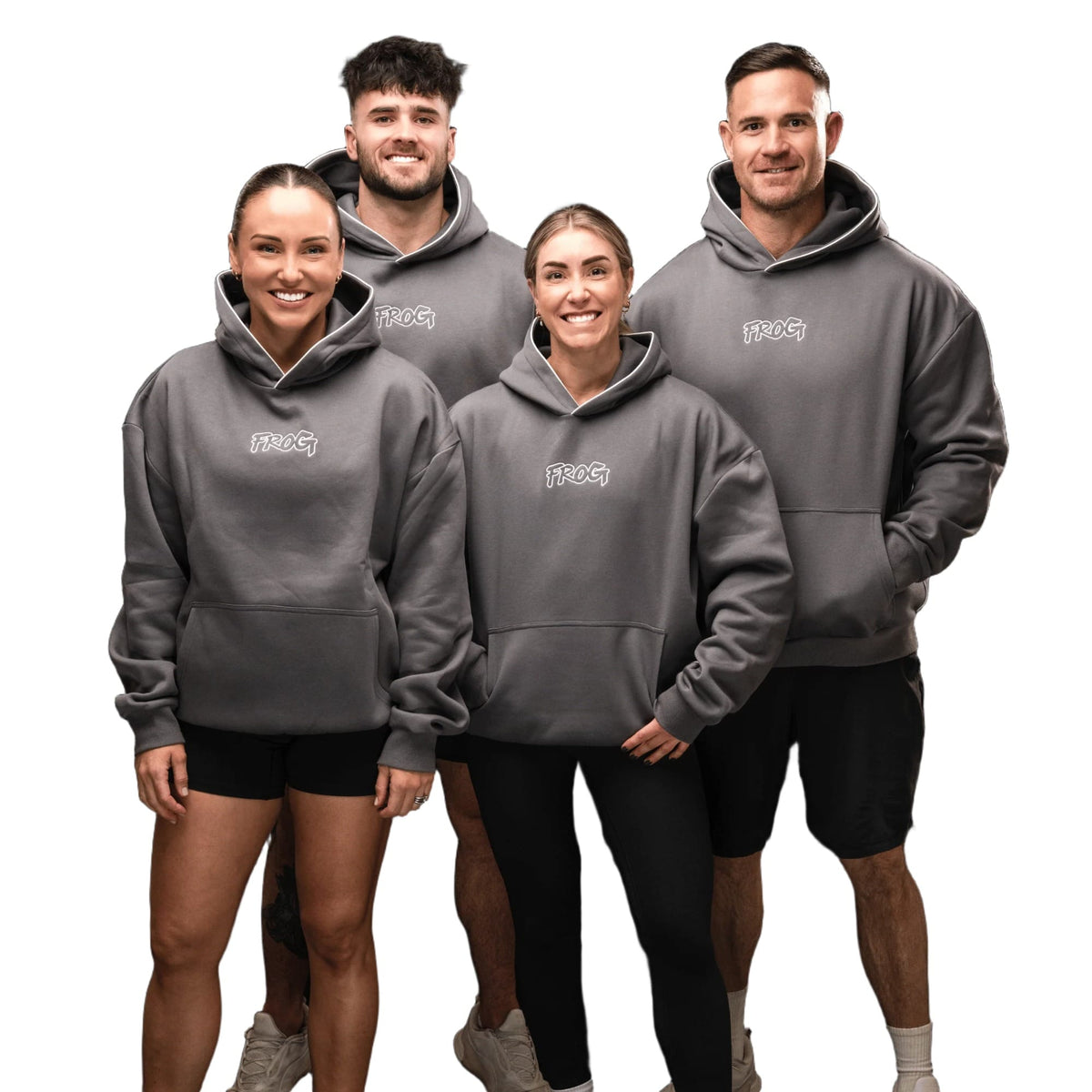 Frog Grips Hoodie Unisex (Grau) kaufen - Frog Grips Oberteile Herren - Fitness Onlineshop